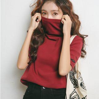 High Neck Short-sleeve T-shirt
