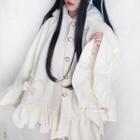 Rabbit Ear Bell Sleeve Fleece Jacket As Shown In Figure - One Size