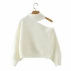 One-shoulder Sweater 2501 - White - One Size