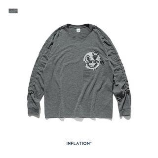 Drawstring-sleeve Printed T-shirt