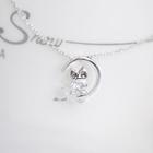 Owl Moon Necklace Silver - One Size