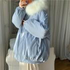 Fluffy Trim Zip-up Parka