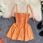 Shirred Camisole Top Tangerine - One Size