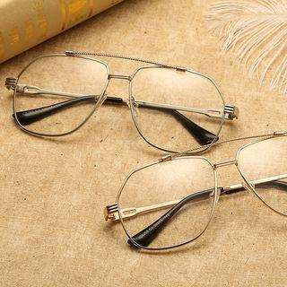 Geometric Double-bridge Eyeglasses