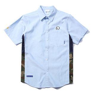 Camouflage Panel Short-sleeve Shirt