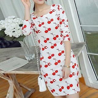 Cherry Print Sheath Dress