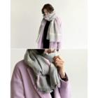 Checked Knit Scarf
