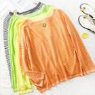 Loose-fit Striped Light Knit Top