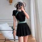 Contrast Trim Swim Dress (various Designs)