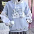 Long-sleeve Fleece-panel Hooded Top