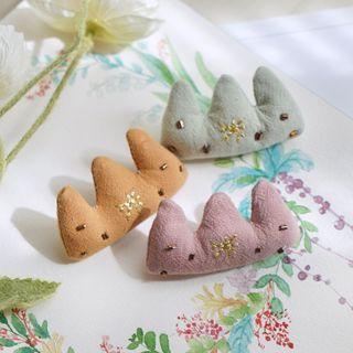 Fabric Crown Brooch