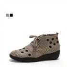 Genuine Leather Dotted Sneakers