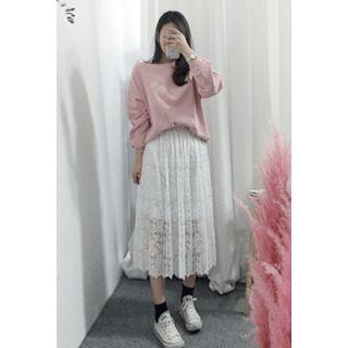 Raglan-sleeve Boxy Sweatshirt