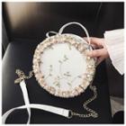 Embroidered Crossbody Round Bag