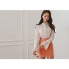 Frill-trim Sheer Blouse