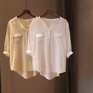 3/4-sleeve Henley Top