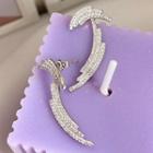 Rhinestone Drop Earring 1 Pair - E363 - Stud Earring - Silver - One Size