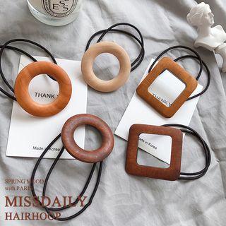 Wooden Hoop / Square Hair Tie