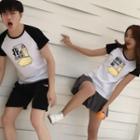 Couple Matching Short-sleeve Alpaca Print T-shirt