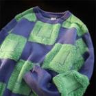 Check Sweater Check - Purple & Green - One Size
