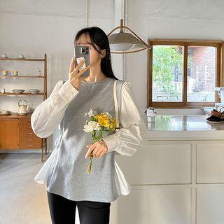 Plus Size Inset Belted Vest Blouse