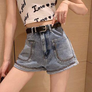 Set: Rivet Denim Shorts + Belt