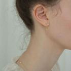 Rhinestone Chained Stud Earring