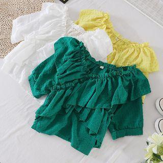V-neck Asymmetrical Ruffle Top