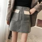 Zip A-line Mini Skirt