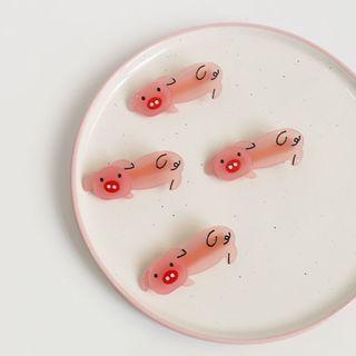 Cartoon Pig Hair Clip Pink - One Size