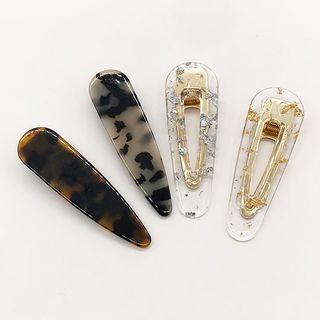 Leopard Print / Gold Leaf Acetate Hair Clip (various Designs)