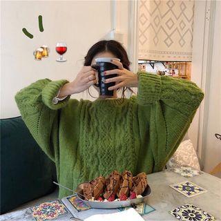 Crew-neck Pointelle Sweater / Turtleneck Sweater