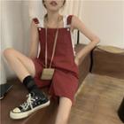 Wide Leg Dungaree Shorts / Tank Top