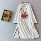 Hanfu Embroidered Long-sleeve A-line Dress
