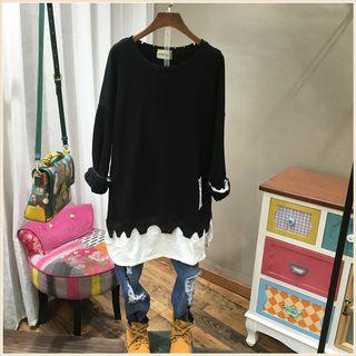 Mock Two-pieces Long T-shirt