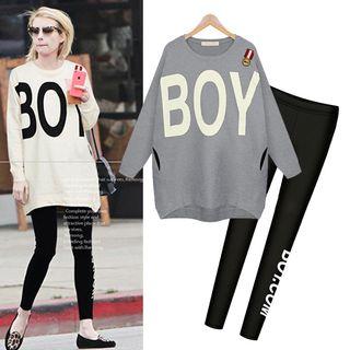 Set: Lettering Pullover + Lettering Leggings