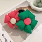 Flower Fabric Hair Clamp 1pc - Pink & Green - One Size