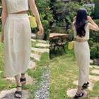 Eyelet-lace H-line Long Skirt