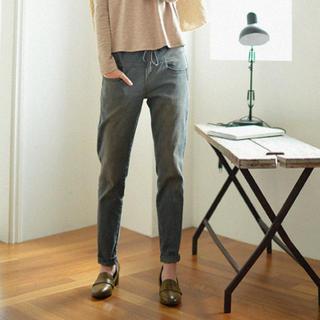 Drawstring-waist Straight-cut Jeans