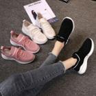 Mesh Platform Lace Up Sneakers