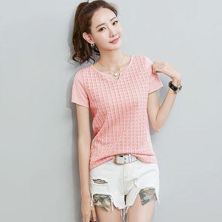 Short-sleeve Checker T-shirt