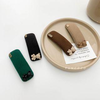 Bear Pu Leather Hair Clip