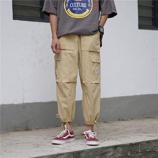 Cropped Adjustable Cuff Cargo Pants