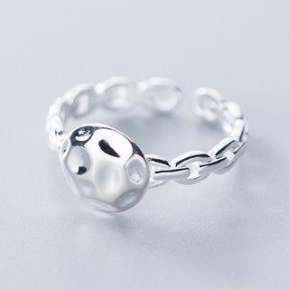 Disc Chain Open Ring S925 Sterling Silver - As Shown In Figure - One Size