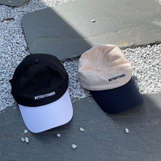 Color-panel Embroidered Baseball Cap