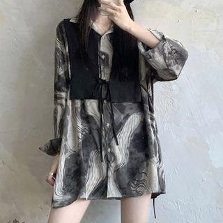 Cropped Vest / Tie Dye Shirt