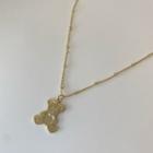Bear Alloy Pendant Necklace 1 Pc - Gold - One Size