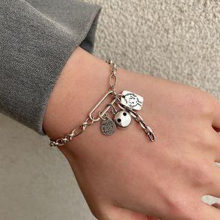 Sterling Silver Pendant Bracelet 1 Pc - Silver - One Size