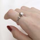 Bead Sterling Silver Ring Silver - One Size