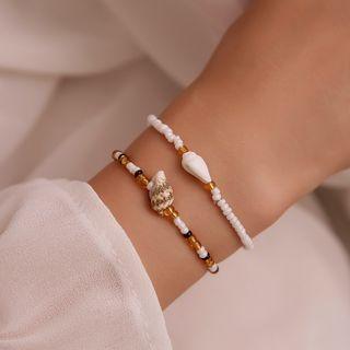 Shell & Bead Bracelet 01 - 7155 - As Shown In Figure - One Size
